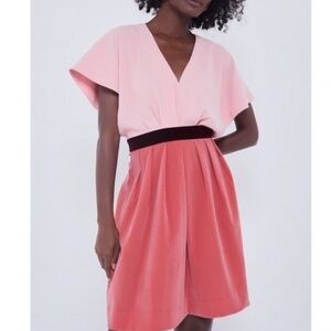 Tuckernuck pomander place Isabelle pink velvet mini dress S